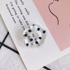 Resin Milk Tea Spotted Halfhole Flower Earrings Jewelry Accessories With Environmental Protection Treatment