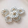 Resin Milk Tea Spotted Halfhole Flower Earrings Jewelry Accessories With Environmental Protection Treatment
