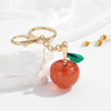 Resin Red Cherry Keychain Cartoon Fruit Pendant For Bags And Car Decoration Holiday Gift