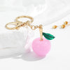 Resin Red Cherry Keychain Cartoon Fruit Pendant For Bags And Car Decoration Holiday Gift