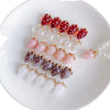 Resin Strawberry Raspberry Inlaid Pearl Jewelry Accessories Pendant Earrings