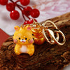 Resin Zodiac Dragon Lucky Ingot Keychain For Women's Bags