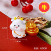 Resin Zodiac Dragon Lucky Ingot Keychain For Women's Bags