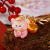 Resin Zodiac Dragon Lucky Ingot Keychain For Women's Bags