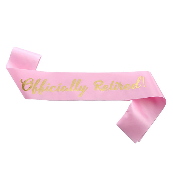 Retirement Flag Balloon Hanging Decoration Swallowtail Letter Pull Flower Headband Simple Style