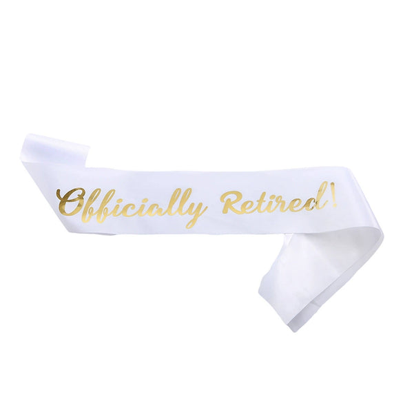Retirement Flag Balloon Hanging Decoration Swallowtail Letter Pull Flower Headband Simple Style
