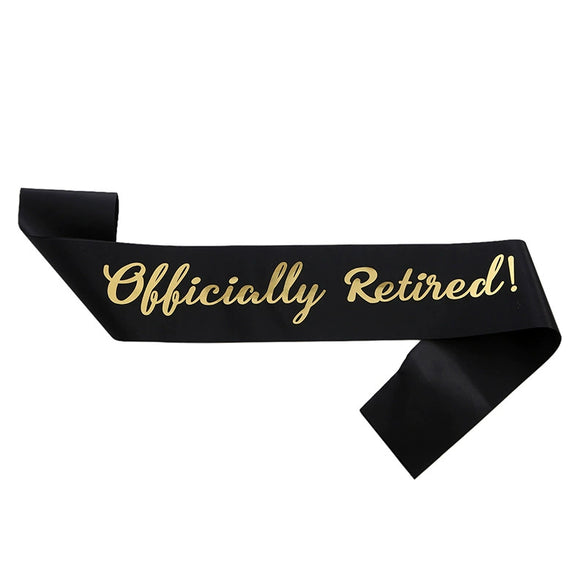 Retirement Flag Balloon Hanging Decoration Swallowtail Letter Pull Flower Headband Simple Style