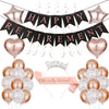Retirement Flag Balloon Hanging Decoration Swallowtail Letter Pull Flower Headband Simple Style