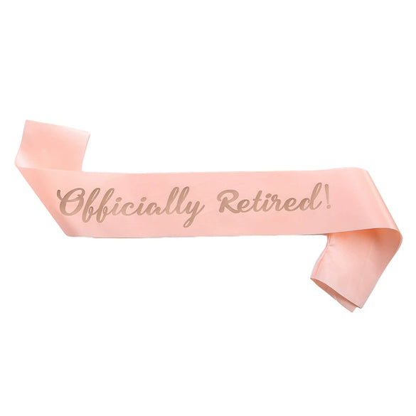 Retirement Flag Balloon Hanging Decoration Swallowtail Letter Pull Flower Headband Simple Style