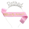 Retirement Headband Shoulder Strap Hair Accessories Rose Gold Champagne Gold Simple Style
