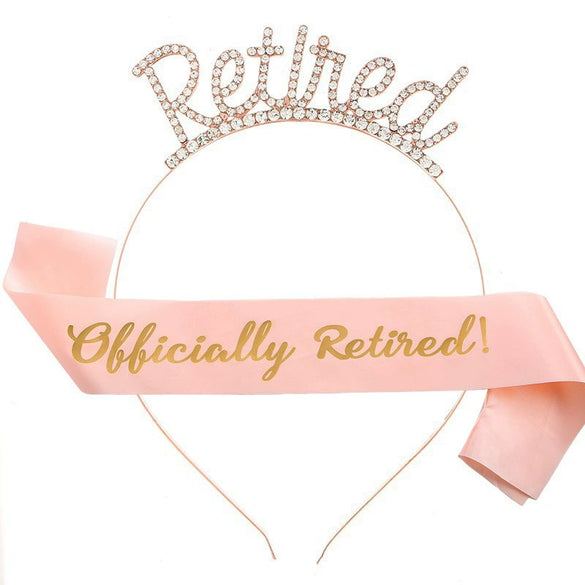 Retirement Headband Shoulder Strap Hair Accessories Rose Gold Champagne Gold Simple Style