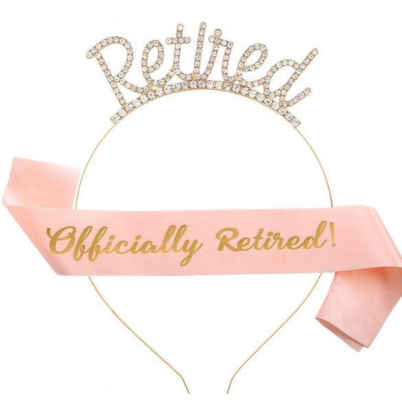 Retirement Headband Shoulder Strap Hair Accessories Rose Gold Champagne Gold Simple Style
