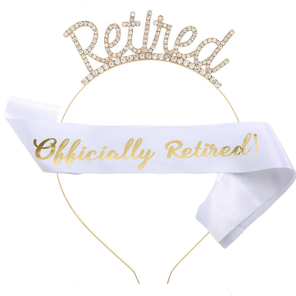 Retirement Headband Shoulder Strap Hair Accessories Rose Gold Champagne Gold Simple Style