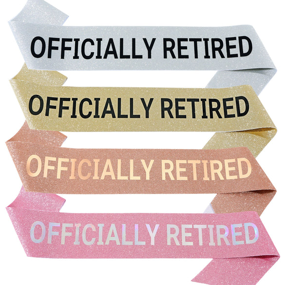 Retirement Party Decoration Shoulder Strap Glitter Cloth Semimanual And Half Mechanical