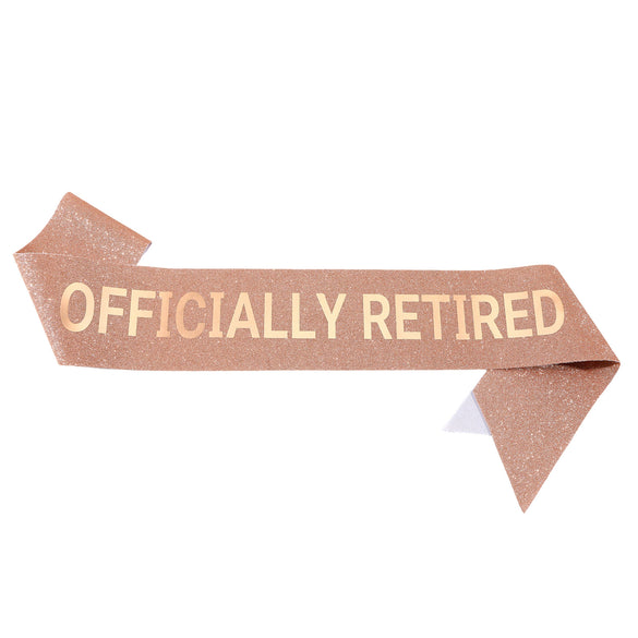 Retirement Party Decoration Shoulder Strap Glitter Cloth Semimanual And Half Mechanical