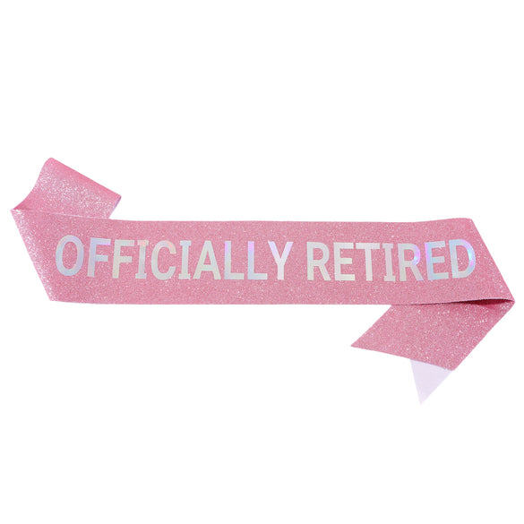 Retirement Party Decoration Shoulder Strap Glitter Cloth Semimanual And Half Mechanical