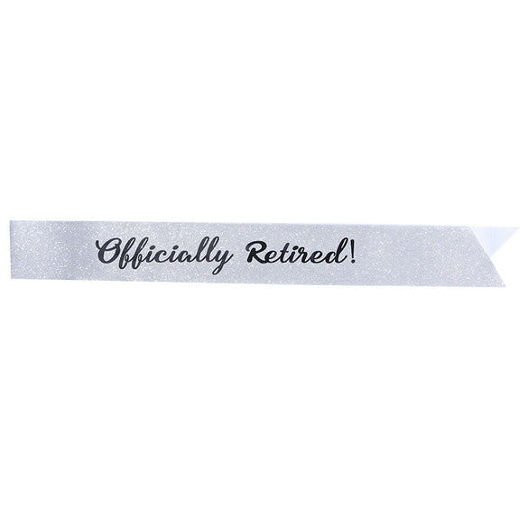 Retirement Party Shoulder Belt Ribbon For Women Glitter Printed Sade Bronzing