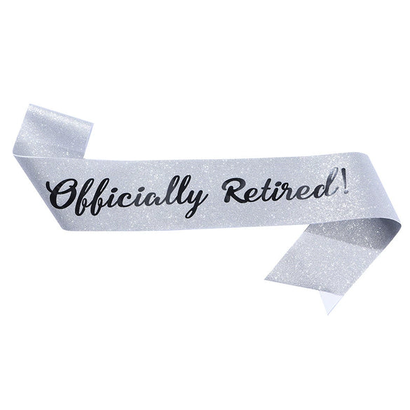 Retirement Party Shoulder Belt Ribbon For Women Glitter Printed Sade Bronzing