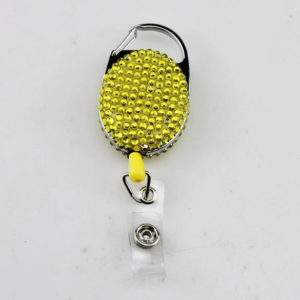 Retractable Diamondencrusted Keychain