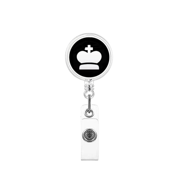 Retractable Id Badge Reel Puller Abs Material Modern Art Chess Glue Patch Easy Pull Buckle Printing