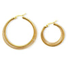 Retro Allmatch Spring Wire Earrings Titanium Steel Gold Plated Geometric Design