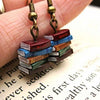 Retro Alloy Geometric Book Earrings Jewelry With Electroplating