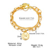 Retro Alloy Geometric Electroplating Bracelet Set Unisex