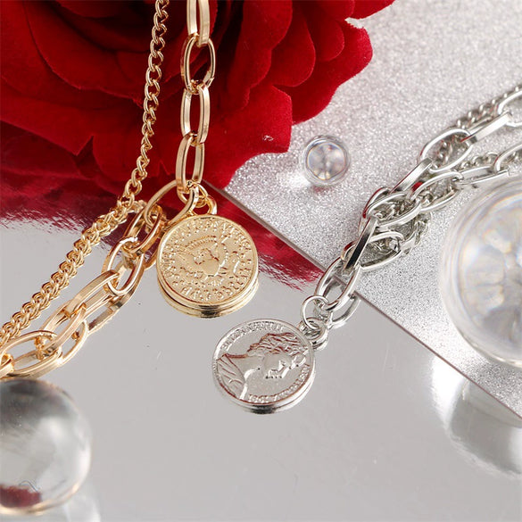 Retro Alloy Geometric Electroplating Bracelet Set Unisex