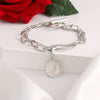 Retro Alloy Geometric Electroplating Bracelet Set Unisex