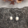 Retro Alloy Geometric Flower Turquoise Earrings With Electroplating