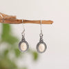 Retro Alloy Geometric Flower Turquoise Earrings With Electroplating