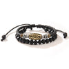 Retro Alloy Jewelry With Geometric Pattern And Electroplating Treatment Unisex Braided Wax Rope Pendant Clavicle Chain