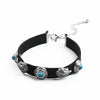 Retro Alloy Necklace With Flame Stone Electroplated Design