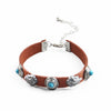 Retro Alloy Necklace With Flame Stone Electroplated Design