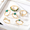Retro Alloy Ring With Diamond Geometric And Butterfly Design