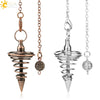 Retro Alloy Spiral Pendulum Necklace With Geometric Pendant Antique Copper Electroplated Finish And Ball Chain Jewelry Ornament