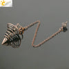 Retro Alloy Spiral Pendulum Necklace With Geometric Pendant Antique Copper Electroplated Finish And Ball Chain Jewelry Ornament