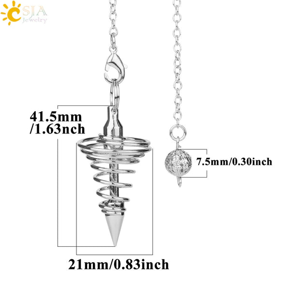 Retro Alloy Spiral Pendulum Necklace With Geometric Pendant Antique Copper Electroplated Finish And Ball Chain Jewelry Ornament