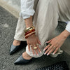 Retro Amber Smudged Acrylic Resin Wide Bracelet With Electroplating And Geometric Style