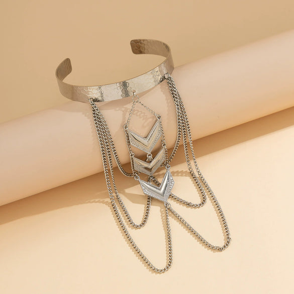 Retro Arrow Tassel Alloy Bracelet With Electroplating For Women