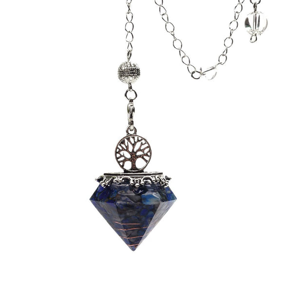 Retro Artificial Crystal Geometric Shape Life Tree Pendant Pendulum Purely Handmade