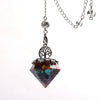 Retro Artificial Crystal Geometric Shape Life Tree Pendant Pendulum Purely Handmade