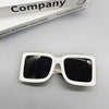 Retro B Shaped Square Large Frame Sunglasses For Women And Men Frame Material Pc Lens Material Resin