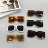 Retro B Shaped Square Large Frame Sunglasses For Women And Men Frame Material Pc Lens Material Resin