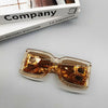 Retro B Shaped Square Large Frame Sunglasses For Women And Men Frame Material Pc Lens Material Resin