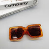 Retro B Shaped Square Large Frame Sunglasses For Women And Men Frame Material Pc Lens Material Resin
