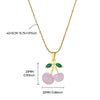 Retro Baroque Insect Fruit Stainless Steel Pendant Necklace With O Word Chain And Electroplating