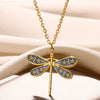 Retro Baroque Insect Fruit Stainless Steel Pendant Necklace With O Word Chain And Electroplating