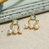 Retro Baroque Pearl Earrings For Women Simple Elegant Natural Style Trendy Ear Jewelry