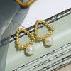 Retro Baroque Pearl Earrings For Women Simple Elegant Natural Style Trendy Ear Jewelry